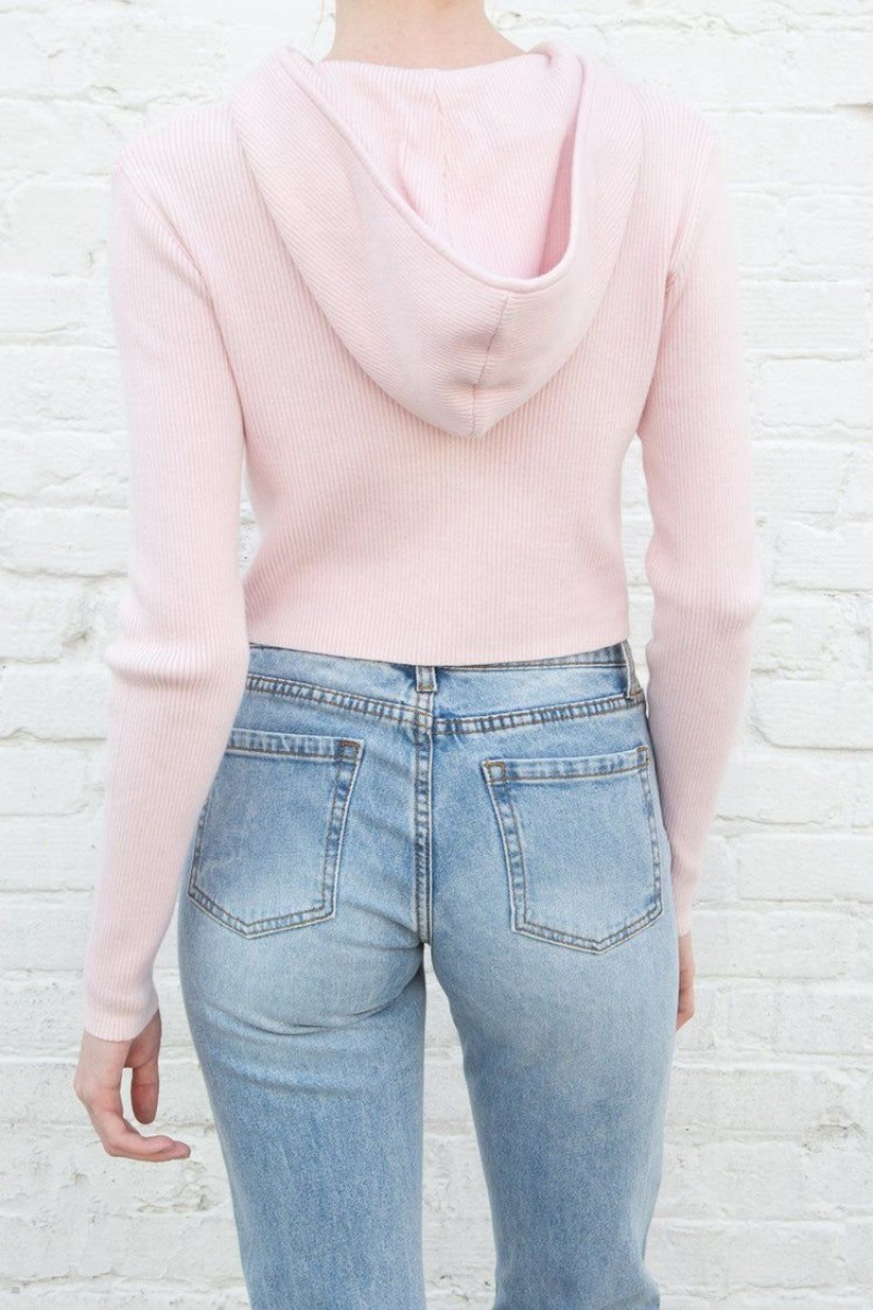 Sweat a Capuche Brandy Melville Arden Crop Rose | FYE-07782171